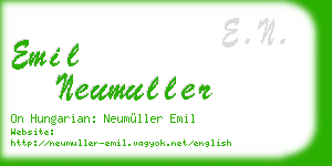 emil neumuller business card